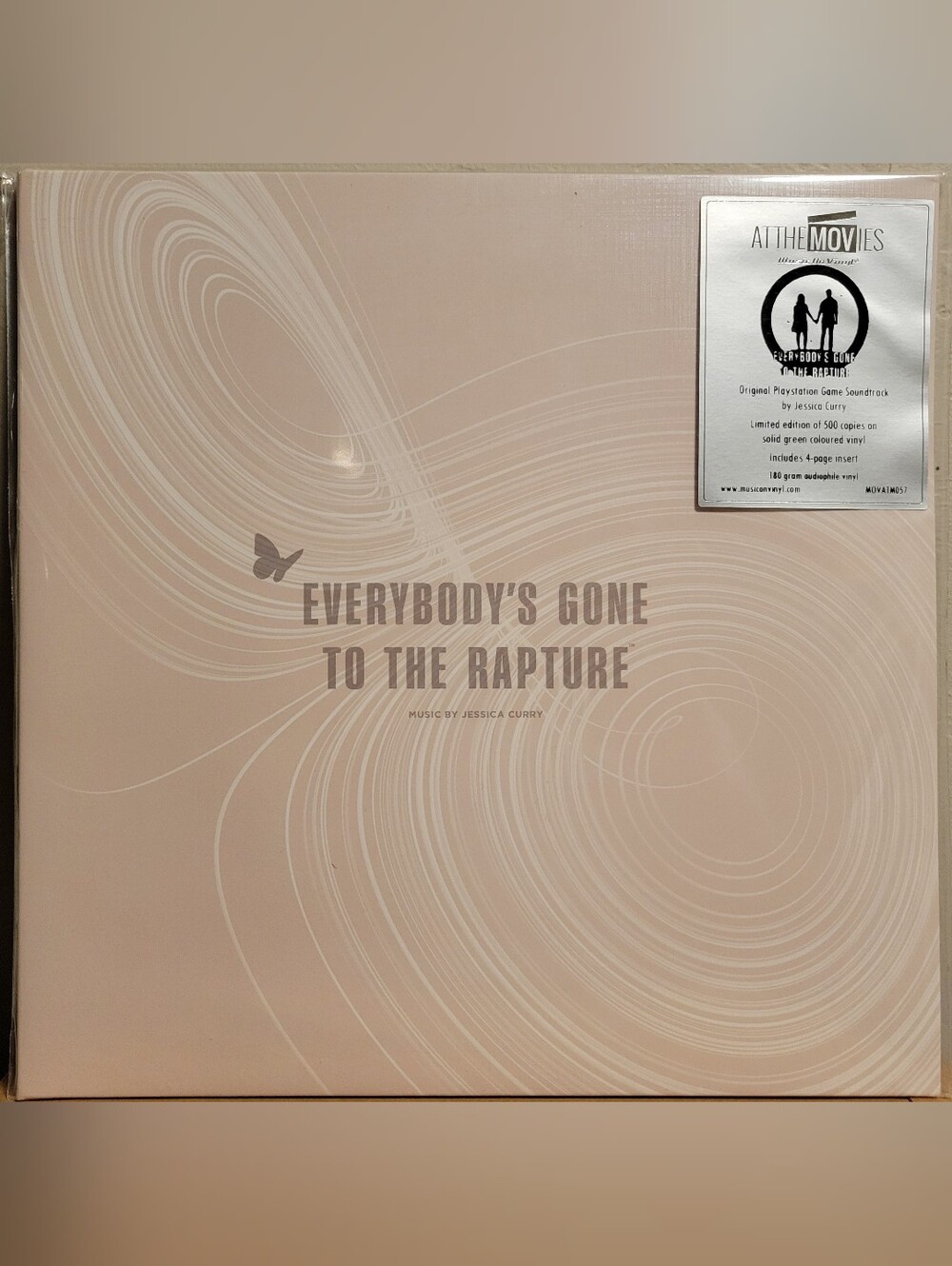 Vinyl Album Tracklist Poster in Cream and Black